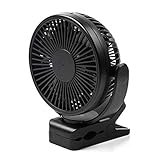 サンワダイレクト USB扇風機 充電式 マグネット/クリップ/直置き 設置 3段階風量 タイマー付き 360° 静音 ブラック 400-TOY039BK