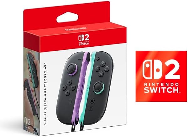 【任天堂純正品】Joy-Con 2 (L) ライトパープル/(R) ライトグリーン【Amazon.co.jp限定】特典 Nintendo Switch 2 ロゴデザインステッカー 同梱 - 1