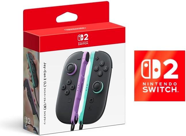 【任天堂純正品】Joy-Con 2 (L) ライトパープル/(R) ライトグリーン【Amazon.co.jp限定】特典 Nintendo Switch 2 ロゴデザインステッカー 同梱