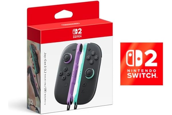 【任天堂純正品】Joy-Con 2 (L) ライトパープル/(R) ライトグリーン【Amazon.co.jp限定】特典 Nintendo Switch 2 ロゴデザインステッカー 同梱