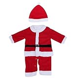 Domybest ベビー服 クリスマス衣装 寝具 新生児カバーオール サンタクロースのモデリング 強い弾力性 柔らかく快適 出産祝い 百日記念 0-2歳に適して
