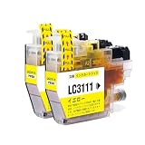 【SEASKY】LC3111Y イエロー 染料 2個セット ブラザー Brother 対応 LC3111 互換インク 純正 と併用可能 残量表示機能付 プリンター用 ISO9001認証工場 DCP J572N J577N J582N J978N J998DN J973N J982N J987N インク