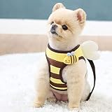 犬 ハーネス 羽付き ミツバチ お出かけ 散歩 胴輪 ペット用品 かわいい 人気 小型犬 春夏 秋冬 オシャレ デザイン ItsDog イツドッグ 正規品 WSISTERS ダブルシスターズ 犬のハーネス 【パタパタミツバチハーネス】【ハーネスのみ?リードなし】(ミツバチ、Lサイズ)