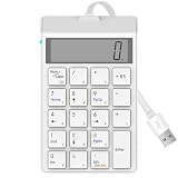 Xiraivke ブルートゥース 4.0 テンキー、電卓機能付き充電式 19 キー サイレント キーボード、システム コンピューター、スマートフォン、タブレット、ラップトップ
