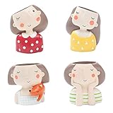 P Prettyia かわいい　女の子　おいしい　プランター　盆栽ポット　植木鉢　セット4　