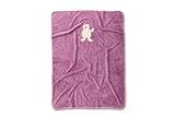 Baby Boum Large Blanket and Toggle Bag with Cute Teddy Appliqu? (Purple) by Baby Boum