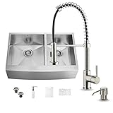 Vigo vg15193 36 " Double Basin Farmhouseエプロンフロントキッチンシンクwith vg02001 St , 1.375 VG15193 1