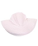 RuffleButts 乳児/幼児用女の子ピンクStriped Seersucker Swim Hat カラー: ピンク