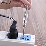 5PCS ポータブル 専門 ドライバー 電動ペン 電気テスター 家庭用具,