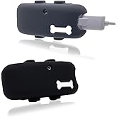 Counlisha シリコーンホルダー 2個パック トラアクティブGPSペットトラッカー対応 ネックレス用ゴムアクセサリーカバー 安全で頑丈なトラクティブタグケース 犬猫の首輪用