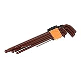 DealMux 1.5ミリメートル、10ミリメートルボールエンドL形六角スパナレンチセットツール・ブラウン9 1で