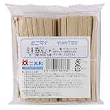 ビニタイ 和紙 4mm × 8cm 未晒 クラフト カット品 1000本入り 共和 QRH080-9G ナチュラルな雰囲気 金属不使用 鉄線なし ラッピングタイ ワイヤータイ モールタイ 袋の結束など