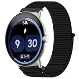 [ROBANDOO] 互換性 For Google Pixel Watch 4 45mm 専用バンド 交換ベルト マジックテープ式 通気ナイロン スポーツバンド 簡単取り付け 男女兼用 (ブラック)
