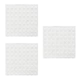 Healifty 128pcs小型クリアドアノブバンパー自己粘着ドアストッパースピーカー用壁プロテクターElectronics Furniture（12x4mm）