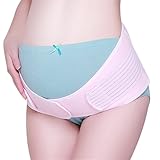 Carfeny 腹帯び 妊婦 大きいサイズ ワンタッチ妊婦帯 柔らかい 通気性良い 産後骨盤ベルト 産前 産後に (ピンク)