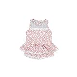 夏ベイビー服 女の子 トップスワンピース 袖なし Pojour キッズ用かわいい上下セット ギフト 綿 通気　ピンク 70cm