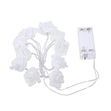 SIKIWIND LEDストリングライト バラ型 1m 10球 電池式 イルミネーション 全5色 (電球色)