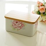 リンディシャルールレクタングルケース/ホーロー　小物入れ　フタ付き