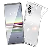 対応 Sony Xperia 5 ケース クリア 薄型 衝撃吸収 耐衝撃 TPU素材 Xperia 5 SO-01M SOV41 スマートフォンケース 高い透明度 黄変しにくい 指紋防止り傷防止 撥水撥油 吸収 取付簡単