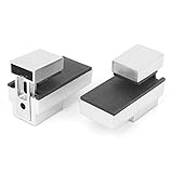 uxcell　ガラスクリップ　金属　プラスチック　シルバートーン　ブラック　5個　ガラス棚金属製のクリップ