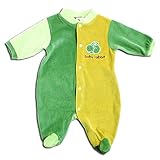 高級感あふれる柔らかベロア♪長袖足つき刺しゅう入りカバーオール60cm（仏ge)