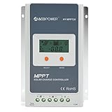 ACOPOWER 20A MPPTソーラー充電コントローラー 100V入力HY-MPPT 20A 液晶ディスプレイ付き