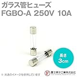 富士端子 FGBO-A ガラス管ヒューズ 1個 カートリッジタイプ (定格: AC250V 10A) (長さ: 3cm) (B種溶断型) NN
