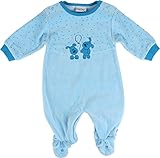 (フィクソーニ)FIXONI あったかベロア お出かけロンパース ブルー 74cm