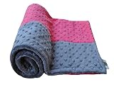 Cozy Wozy Signature Minky Baby Blanket, Watermelon Pink/Charcoal Gray, 30 x 36 by Cozy Wozy