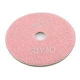 uxcell 研磨材　ポリシャー　大理石ダイヤモンド研磨パッド 直径10cm 厚さ5mm 3000グリット グリーン ピンク
