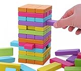 【 Alnair 】 木製 バランスゲーム おもちゃ ミニ 子供 カラー 木 バランスゲーム レインボー アンバランス 木のおもちゃ 54PCS (レインボー)