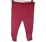 6色 選べます L サイズ やわらか のびのび マタニティ レギンス パンツ 7分丈 スパッツ (ワインレッド)