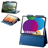 エレコム iPad 第11世代 A16 11インチ (2025) 10.9インチ 第10世代 (2022) ケース 多段階高さ調整 オートスリープ/オートウェイク ソフトレザー ネイビー TB-A24RWVH2NV