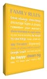 Feel Good Art Thick Box Canvas Family Rules (A2, Yellow) by Feel Good Art