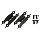 光:ウエスタン蝶番EB柄蝶型 黒色 2ヶ入 KWB-12