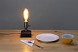 STGLED 寝室 ランプ 卓上ライト ヴィンテージ レトロ 木製のテーブルランプ インダストリアル 和風 照明器具 装飾用 電気スタンド エジソン電球 e26 ul認証