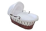 Cuddles Collection Dimple Dressing on Moses Basket (White) by Cuddles Collection