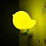 IMINOVO LEDベビーナイトライトスマートon / offセンサープラグの壁ランプ光学センサースリープライト、ジャングル鳥幼児用装飾ライトforキッズベビー保育園寝室廊下