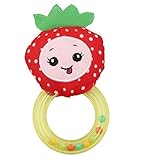 Edtoy Colored Strawberry Cartoon Fruit Baby Plush Hand Rattleおもちゃ