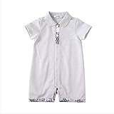 SOULEIADO シャツ襟カバーオール グレー 70cm 48493