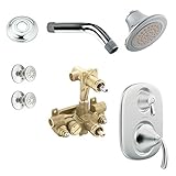 Moen kspic-sb-ts283crアイコン垂直Spaキットwithシャワー、ヘッド、アームとフランジ、クロム、