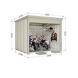 タクボ物置　バイクシャッターマン（床付き）　一般型　結露軽減型　BS-Z2929　『自転車・バイクの盗難対策に　バイクガレージ』