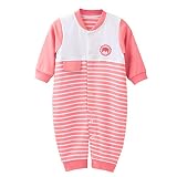 アイボレオ（Aibrou）ベビー服 カバーオール ガールズ ボーイズ サロペット ロンパース オーバーオール 新生児服 綿100 前開き (9-12ヶ月対応)