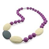 Teething Necklace for Mom to Wear - Baby Safe Silicone Teether 24 Inches Purple by Epicura