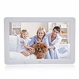 Becoler 12" High-definition Ultra-thin With Motion Sensor White Digital Photo Frame MP3 Video Player