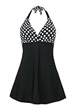 Papaya Wear Vintage Swimwear Cover Up Polka Dot Swimsuit One Piece Swimdress 3XL [並行輸入品]