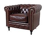 シングルソファ　VC1P38K 英国調　イングランドスタイル　ブリティッシュ風　チェスターフィールド　イギリスアンティークテイスト　フロアソファ　アームチェア　一人掛け　1人掛け　1P　クラブソファ　店舗家具　ホテル什器　レストラン家具　輸