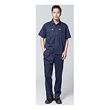 夏　労働服　セット　メンズ　制服・ワークウェア　作業服　ブルー　L
