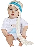 Melondipity Iceyベビープリンセスかぎ針編みの冬帽子100 %コットンベビー女の子用、幼児用、Big Girls カラー: ホワイト
