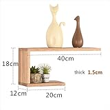 HAIZHEN ウォールマウント棚ベッドルームリビングルーム48 * 18 * 12CMホワイトオークウッドホワイトオークの壁の装飾 ( 色 : ウッド うっど )